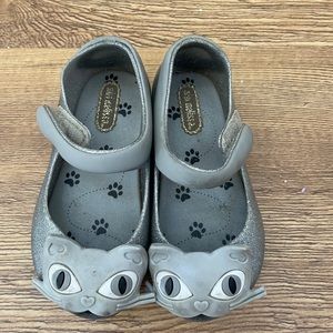 Mini Melissa Silver Mary Jane Shoes